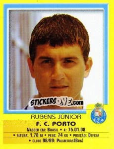 Figurina Rubens Junioa - Futebol 1999-2000 - Panini