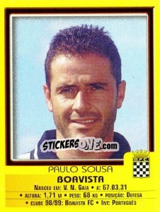 Sticker Paulo Sousa - Futebol 1999-2000 - Panini