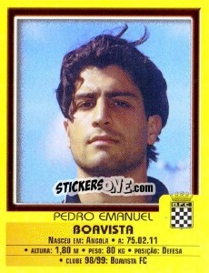 Cromo Pedro Emanuel - Futebol 1999-2000 - Panini