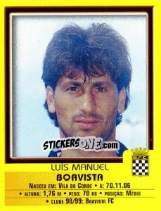 Sticker Luis Manuel - Futebol 1999-2000 n. 29 - Panini
