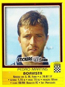 Sticker Pedro Martins - Futebol 1999-2000 n. 32 - Panini