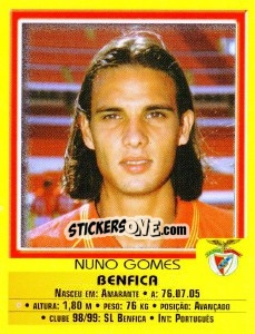 Sticker Nuno Gomes - Futebol 1999-2000 - Panini