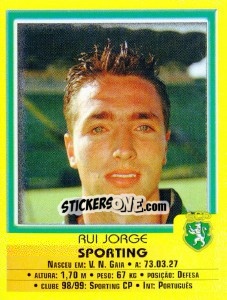 Figurina Rui Jorge - Futebol 1999-2000 - Panini
