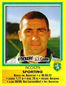 Figurina Acosta - Futebol 1999-2000 - Panini