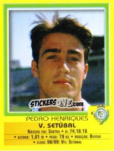 Cromo Pedro Henriques - Futebol 1999-2000 - Panini