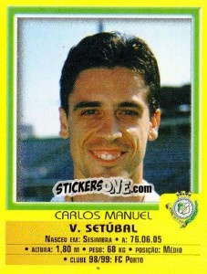 Cromo Carlos Manuel - Futebol 1999-2000 - Panini