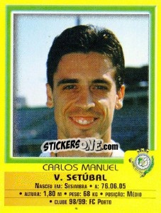 Sticker Carlos Manuel - Futebol 1999-2000 n. 78 - Panini
