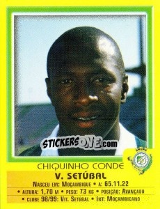 Figurina Chiquinho Conde - Futebol 1999-2000 - Panini