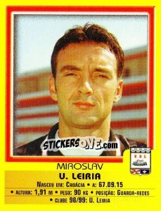 Sticker Miroslav - Futebol 1999-2000 - Panini