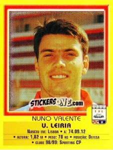 Sticker Nuno Valente - Futebol 1999-2000 - Panini