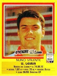 Sticker Nuno Valente - Futebol 1999-2000 n. 98 - Panini