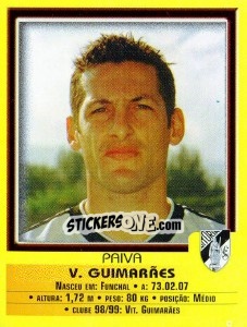 Sticker Paiva - Futebol 1999-2000 n. 109 - Panini