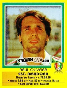 Sticker Raul Oliveira - Futebol 1999-2000 - Panini