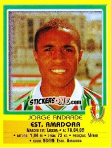 Sticker Jorge Andrade - Futebol 1999-2000 - Panini