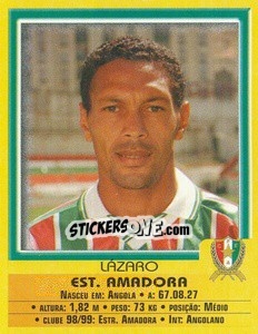 Sticker Lazaro - Futebol 1999-2000 - Panini