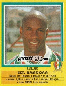 Cromo Lewis - Futebol 1999-2000 - Panini