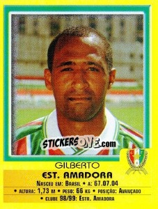 Sticker Gilberto - Futebol 1999-2000 - Panini