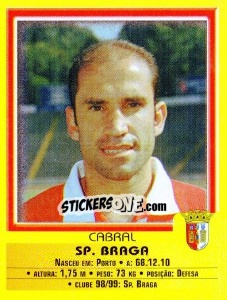 Figurina Cabral - Futebol 1999-2000 - Panini