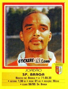 Sticker Jordao - Futebol 1999-2000 - Panini