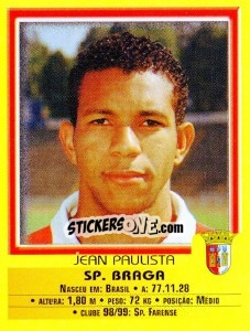 Sticker Jean Paulista - Futebol 1999-2000 n. 152 - Panini