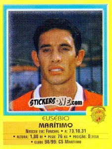 Sticker Eusebio - Futebol 1999-2000 n. 178 - Panini