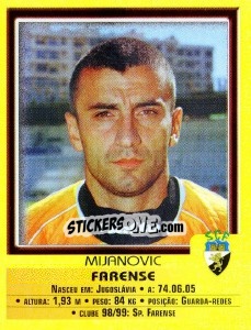 Sticker Mijanovic - Futebol 1999-2000 - Panini