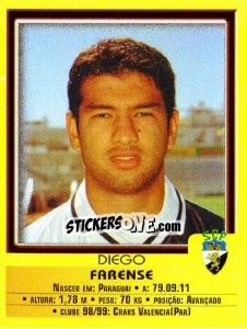 Sticker Diego - Futebol 1999-2000 - Panini