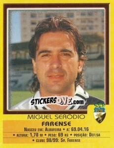 Cromo Miguel Serodio - Futebol 1999-2000 - Panini