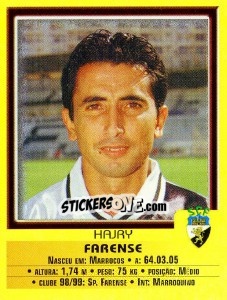 Figurina Haury - Futebol 1999-2000 - Panini