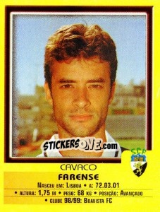 Sticker Cavaco - Futebol 1999-2000 n. 196 - Panini