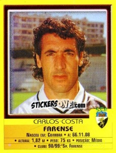 Sticker Carlos Costa - Futebol 1999-2000 - Panini