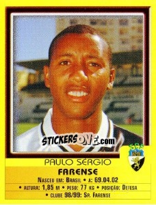 Sticker Paulo Sergio - Futebol 1999-2000 n. 200 - Panini