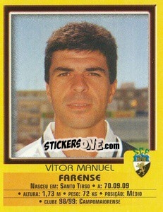Sticker Vitor Manuel - Futebol 1999-2000 - Panini