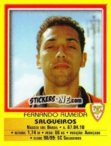 Sticker Fernando Almeida - Futebol 1999-2000 n. 219 - Panini