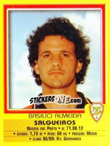 Sticker Basilio Almeida - Futebol 1999-2000 n. 221 - Panini