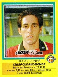 Figurina Hugo Cunha - Futebol 1999-2000 n. 227 - Panini