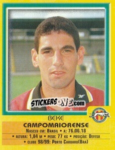 Sticker Beke - Futebol 1999-2000 - Panini