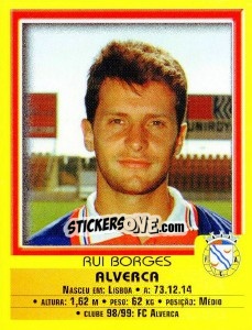 Figurina Rui Borges - Futebol 1999-2000 - Panini