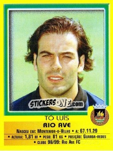 Cromo To Luis - Futebol 1999-2000 n. 258 - Panini