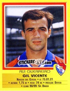 Sticker Rui Guerreiro - Futebol 1999-2000 - Panini