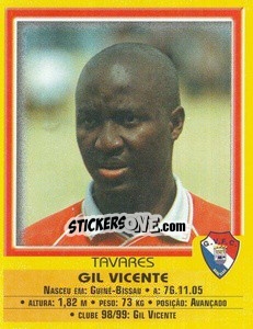 Sticker Tavares - Futebol 1999-2000 n. 287 - Panini