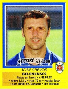 Sticker Jose Carlos - Futebol 1999-2000 n. 295 - Panini