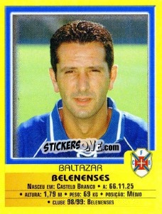 Sticker Baltazar - Futebol 1999-2000 n. 306 - Panini