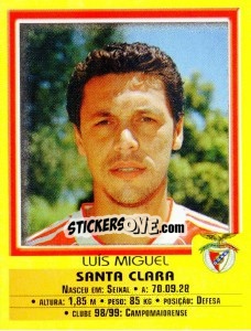 Sticker Luis Miguel - Futebol 1999-2000 n. 311 - Panini