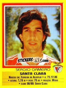 Sticker Sergio Gameiro - Futebol 1999-2000 - Panini