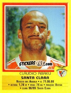 Sticker Claudio Abreu - Futebol 1999-2000 n. 324 - Panini